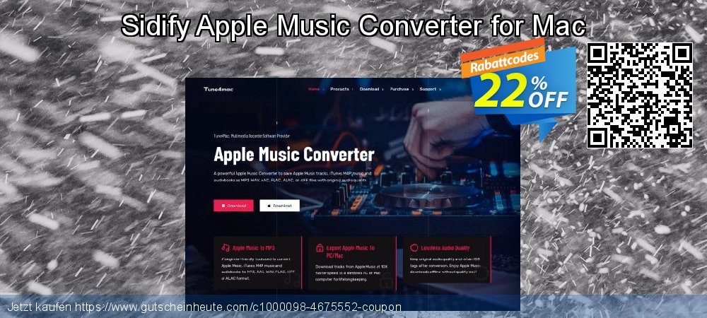 Sidify Apple Music Converter for Mac besten Promotionsangebot Bildschirmfoto