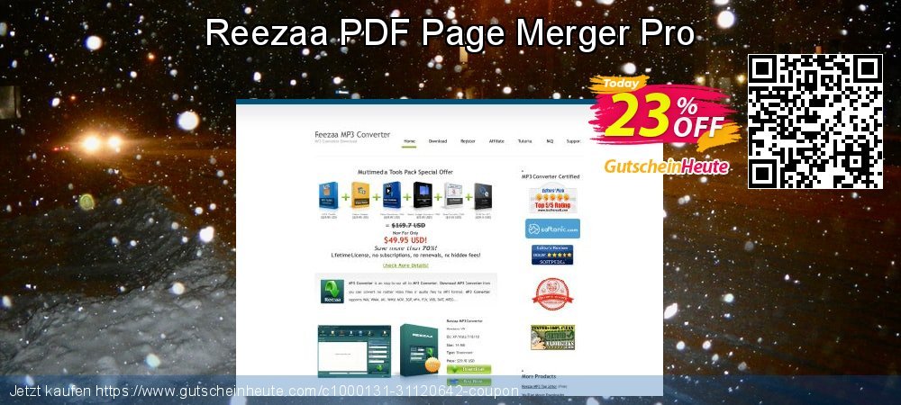 Reezaa PDF Page Merger Pro ausschließenden Ermäßigungen Bildschirmfoto
