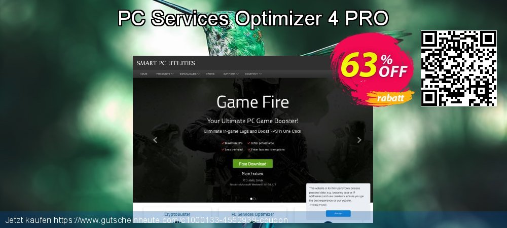 PC Services Optimizer 4 PRO verblüffend Rabatt Bildschirmfoto