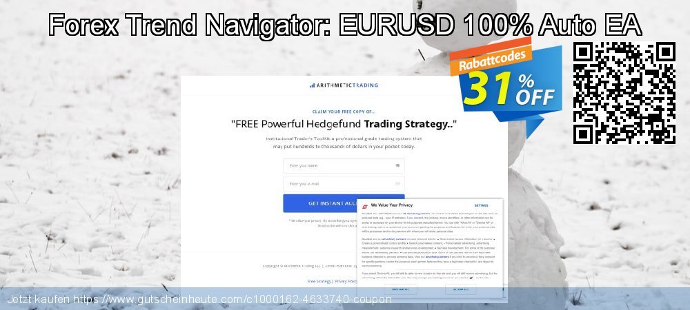 Forex Trend Navigator: EURUSD 100% Auto EA Exzellent Verkaufsförderung Bildschirmfoto