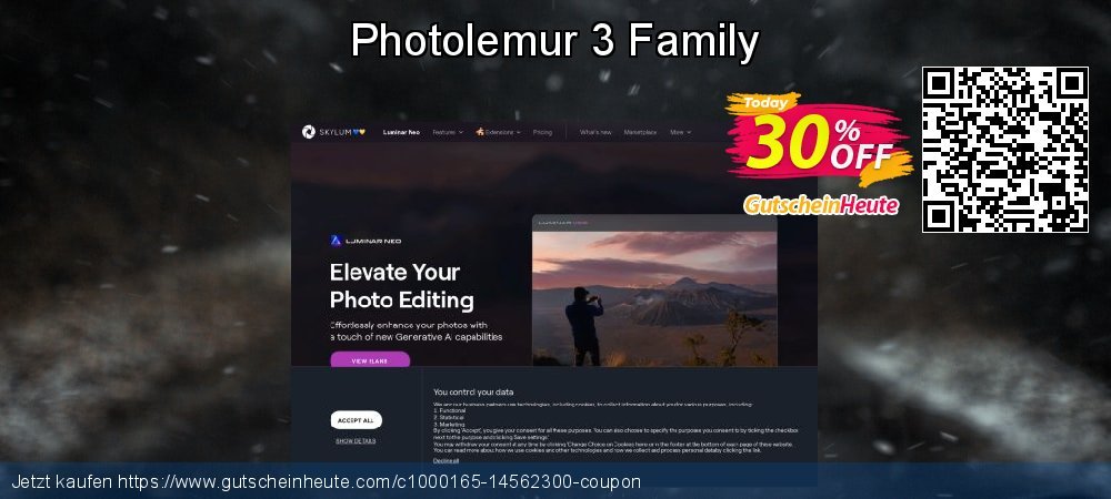 Photolemur 3 Family wunderschön Rabatt Bildschirmfoto