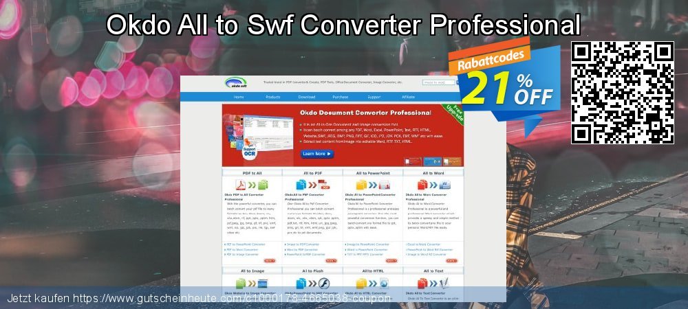 Okdo All to Swf Converter Professional toll Diskont Bildschirmfoto