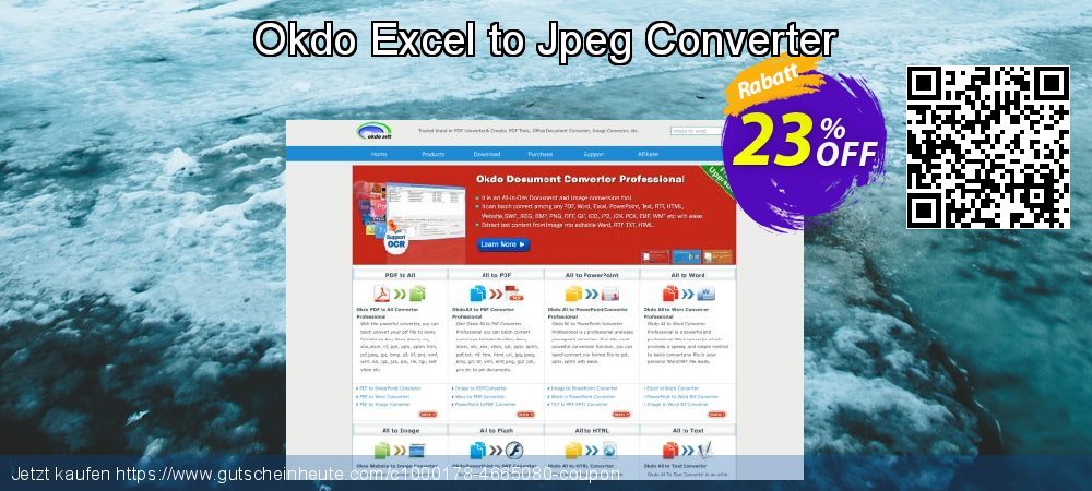 Okdo Excel to Jpeg Converter klasse Förderung Bildschirmfoto