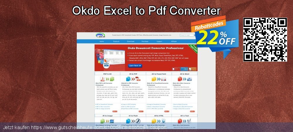 Okdo Excel to Pdf Converter exklusiv Beförderung Bildschirmfoto