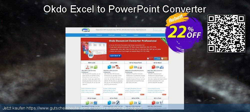Okdo Excel to PowerPoint Converter uneingeschränkt Sale Aktionen Bildschirmfoto