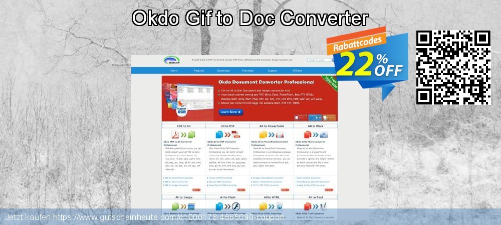 Okdo Gif to Doc Converter großartig Ermäßigung Bildschirmfoto
