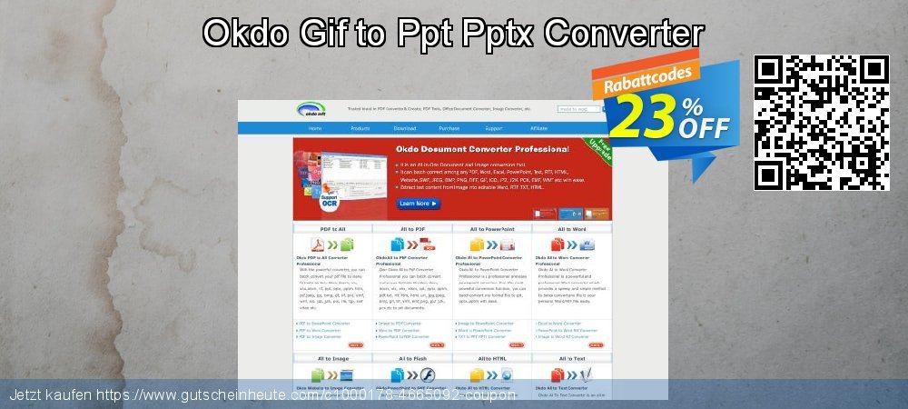 Okdo Gif to Ppt Pptx Converter atemberaubend Verkaufsförderung Bildschirmfoto