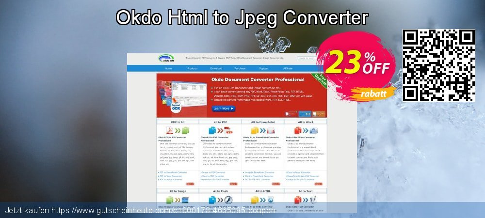 Okdo Html to Jpeg Converter verblüffend Preisreduzierung Bildschirmfoto