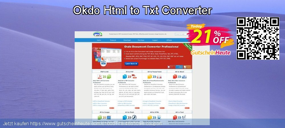 Okdo Html to Txt Converter wundervoll Preisnachlass Bildschirmfoto
