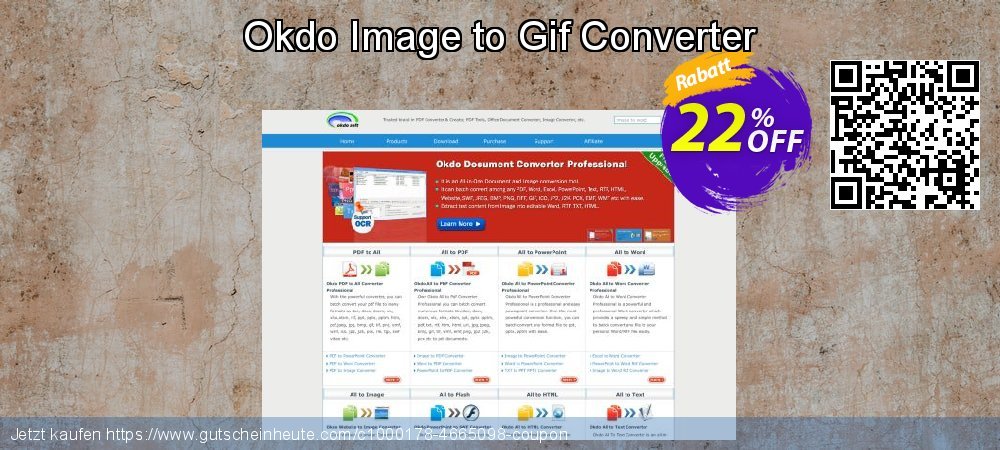Okdo Image to Gif Converter formidable Beförderung Bildschirmfoto