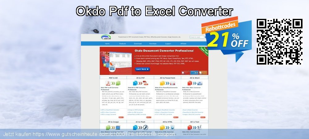 Okdo Pdf to Excel Converter erstaunlich Ermäßigungen Bildschirmfoto