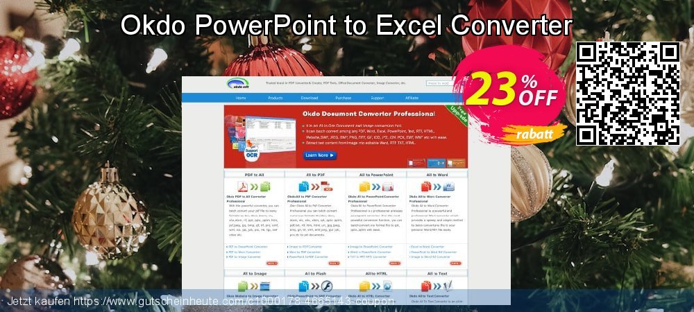 Okdo PowerPoint to Excel Converter exklusiv Verkaufsförderung Bildschirmfoto