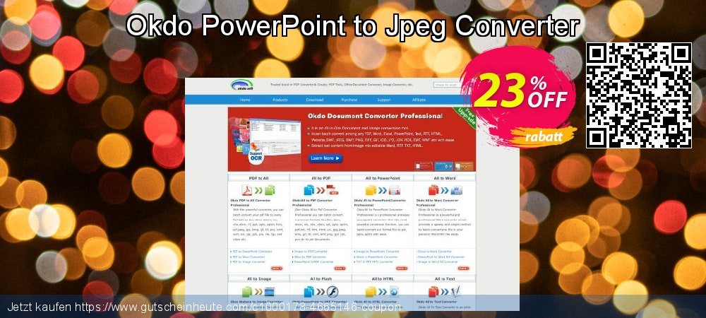 Okdo PowerPoint to Jpeg Converter ausschließenden Preisreduzierung Bildschirmfoto