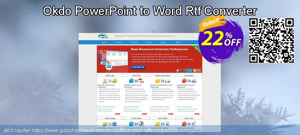 Okdo PowerPoint to Word Rtf Converter erstaunlich Beförderung Bildschirmfoto