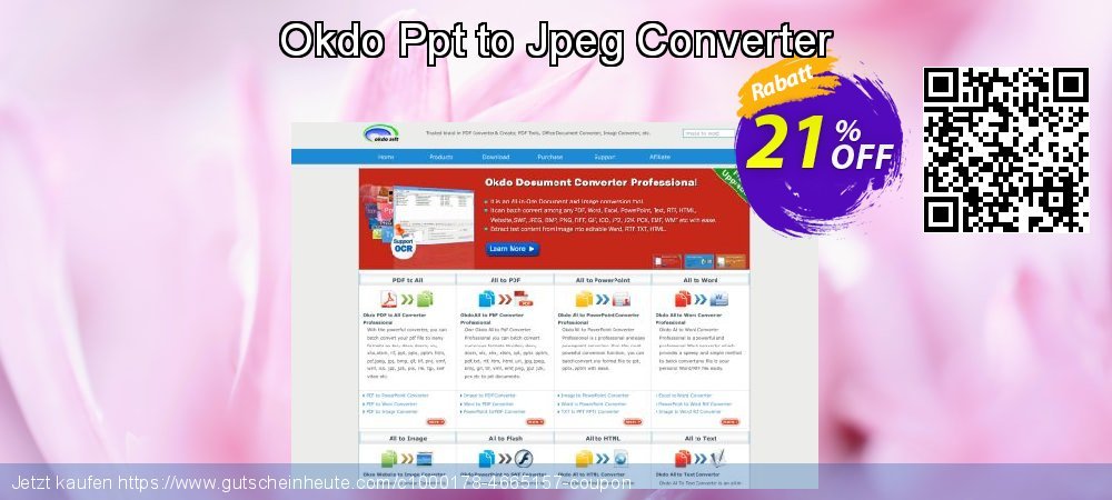 Okdo Ppt to Jpeg Converter verblüffend Diskont Bildschirmfoto