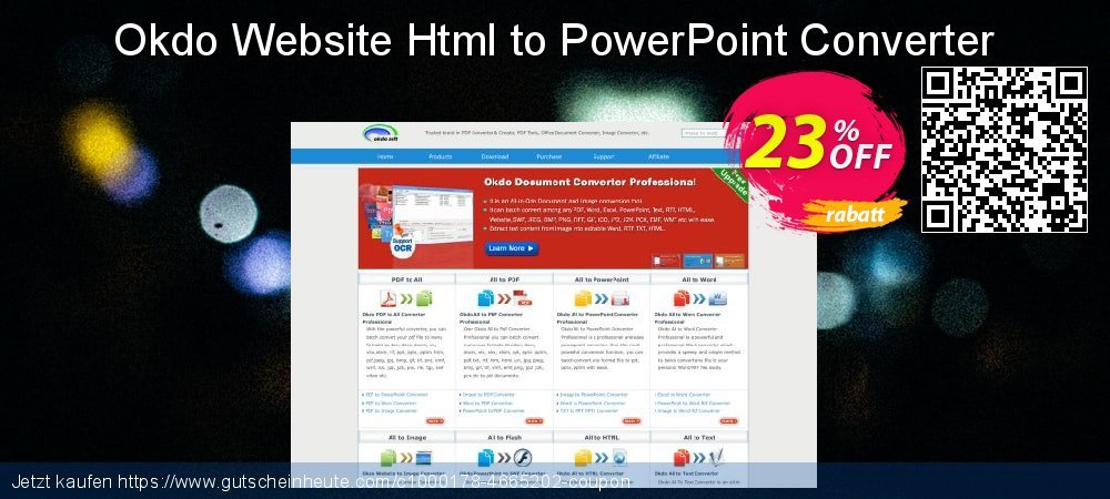 Okdo Website Html to PowerPoint Converter genial Rabatt Bildschirmfoto