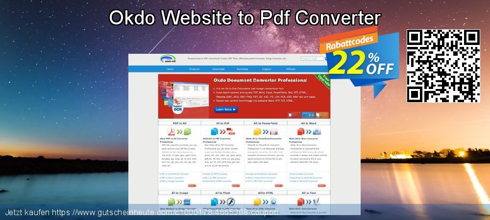 Okdo Website to Pdf Converter ausschließenden Diskont Bildschirmfoto