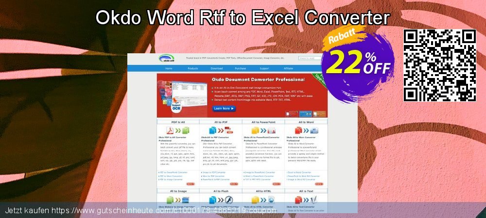Okdo Word Rtf to Excel Converter verblüffend Rabatt Bildschirmfoto
