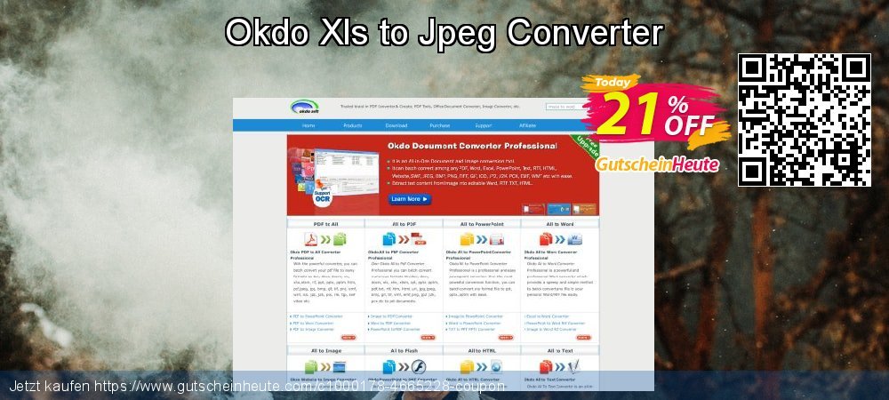 Okdo Xls to Jpeg Converter aufregenden Verkaufsförderung Bildschirmfoto
