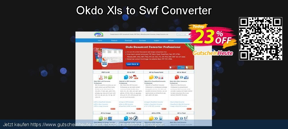 Okdo Xls to Swf Converter geniale Preisreduzierung Bildschirmfoto
