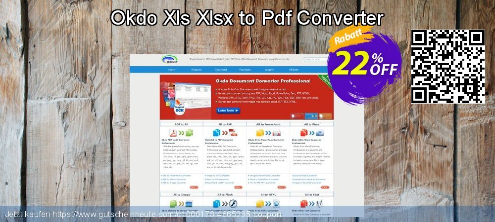Okdo Xls Xlsx to Pdf Converter klasse Sale Aktionen Bildschirmfoto