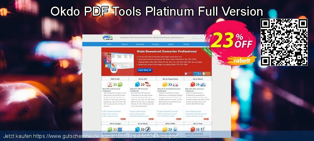 Okdo PDF Tools Platinum Full Version Sonderangebote Nachlass Bildschirmfoto