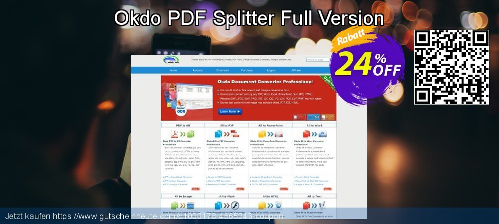 Okdo PDF Splitter Full Version unglaublich Ermäßigung Bildschirmfoto