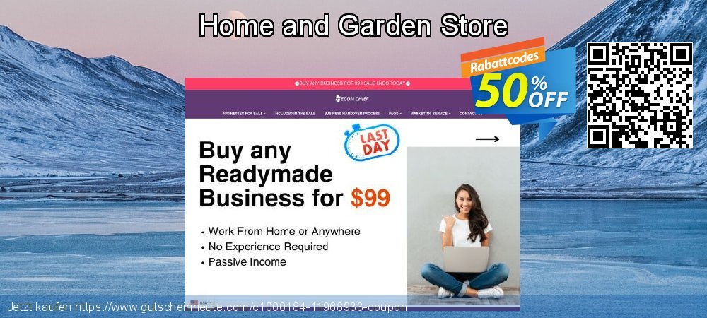 Home and Garden Store exklusiv Beförderung Bildschirmfoto