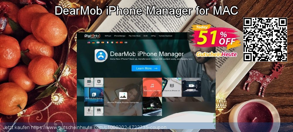 DearMob iPhone Manager for MAC fantastisch Nachlass Bildschirmfoto