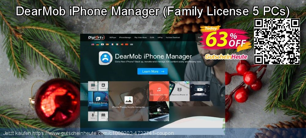 DearMob iPhone Manager - Family License 5 PCs  verblüffend Außendienst-Promotions Bildschirmfoto
