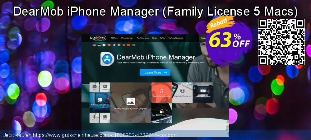 DearMob iPhone Manager - Family License 5 Macs  formidable Förderung Bildschirmfoto