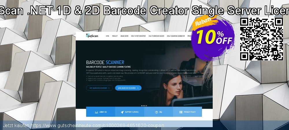 pqScan .NET 1D & 2D Barcode Creator Single Server License genial Außendienst-Promotions Bildschirmfoto