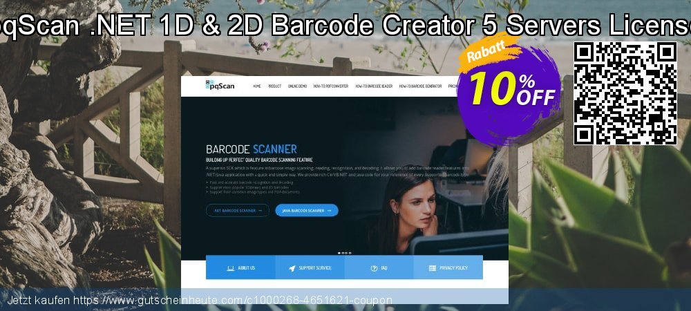 pqScan .NET 1D & 2D Barcode Creator 5 Servers License spitze Preisreduzierung Bildschirmfoto