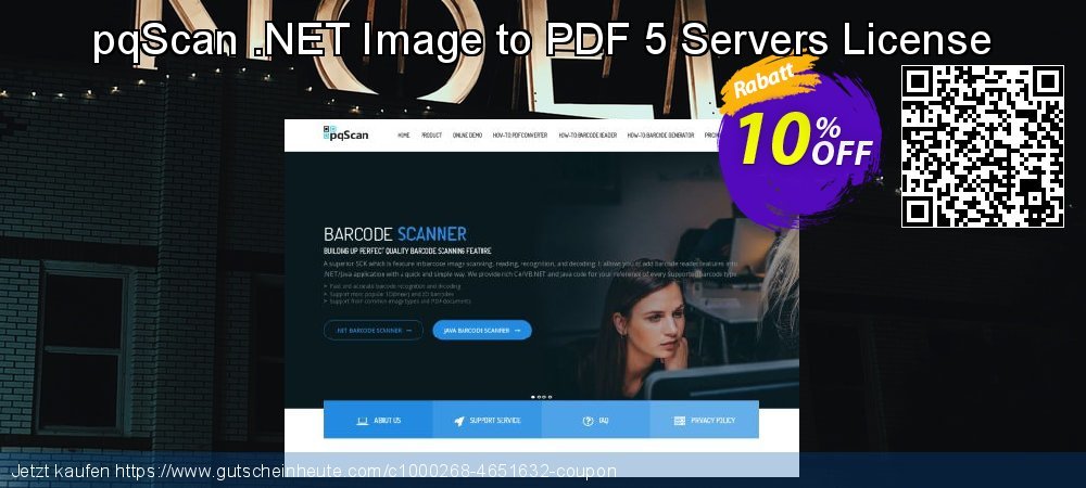 pqScan .NET Image to PDF 5 Servers License großartig Diskont Bildschirmfoto