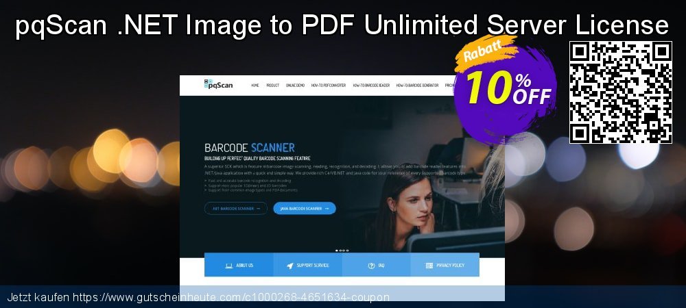 pqScan .NET Image to PDF Unlimited Server License atemberaubend Disagio Bildschirmfoto