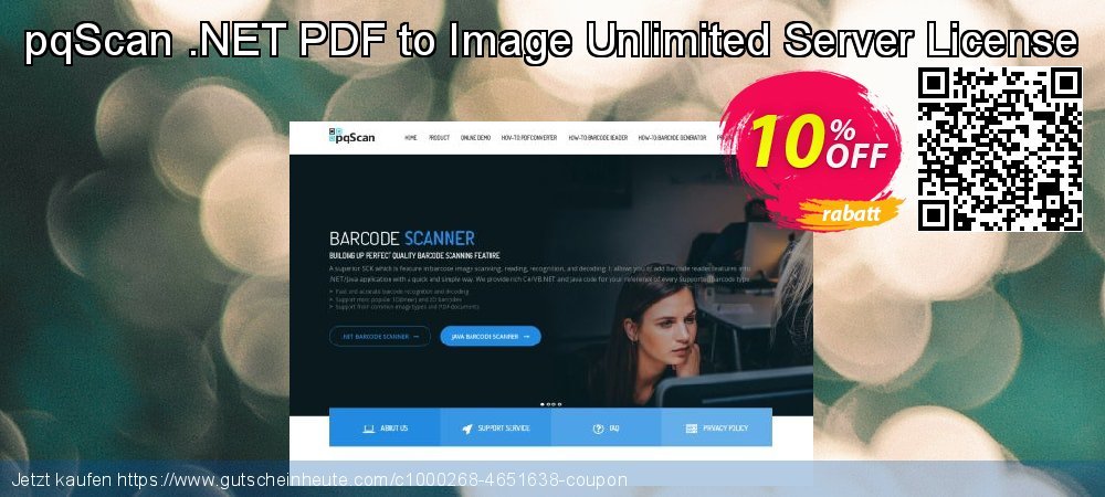 pqScan .NET PDF to Image Unlimited Server License wundervoll Preisreduzierung Bildschirmfoto