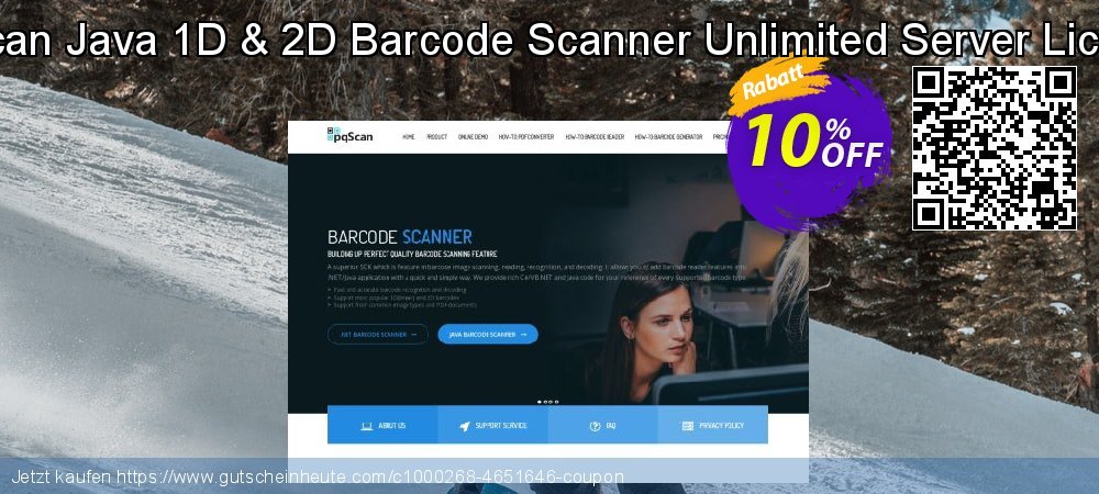 pqScan Java 1D & 2D Barcode Scanner Unlimited Server License aufregenden Angebote Bildschirmfoto