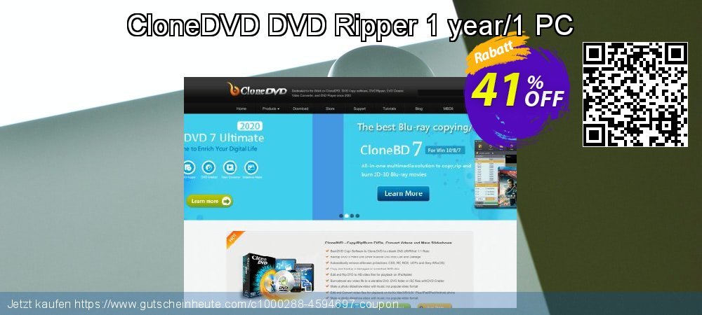 CloneDVD DVD Ripper 1 year/1 PC überraschend Rabatt Bildschirmfoto