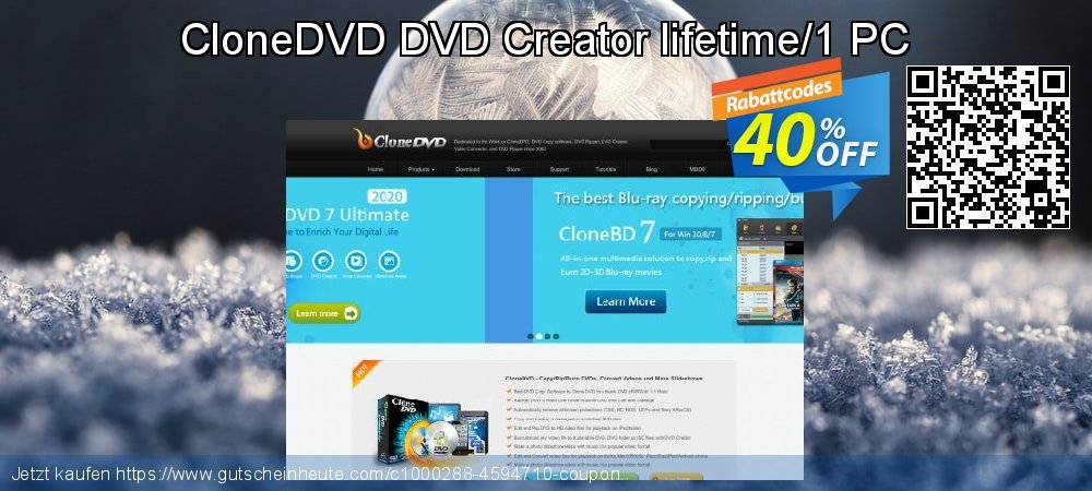 CloneDVD DVD Creator lifetime/1 PC spitze Preisnachlass Bildschirmfoto