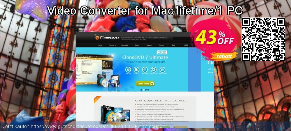 Video Converter for Mac lifetime/1 PC besten Sale Aktionen Bildschirmfoto