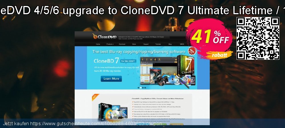 CloneDVD 4/5/6 upgrade to CloneDVD 7 Ultimate Lifetime / 1 PC fantastisch Außendienst-Promotions Bildschirmfoto