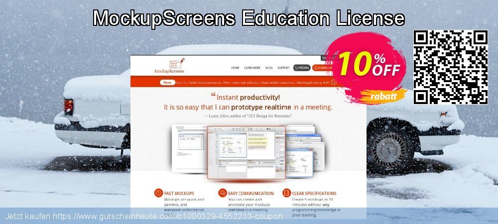 MockupScreens Education License Sonderangebote Angebote Bildschirmfoto