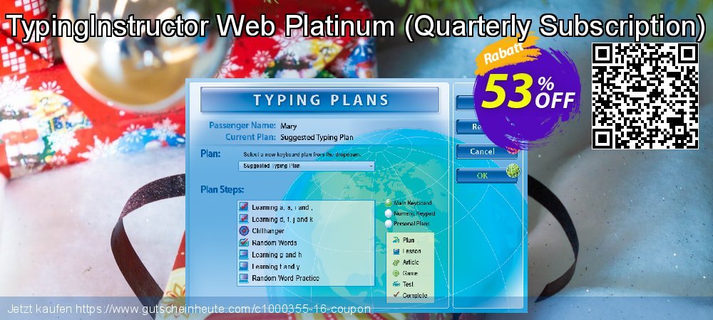 TypingInstructor Web Platinum - Quarterly Subscription  überraschend Disagio Bildschirmfoto