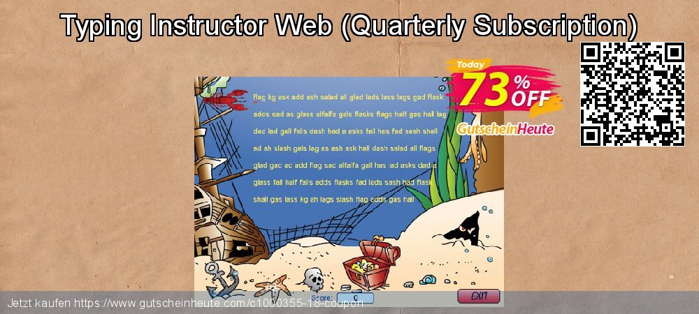 Typing Instructor Web - Quarterly Subscription  verwunderlich Ausverkauf Bildschirmfoto