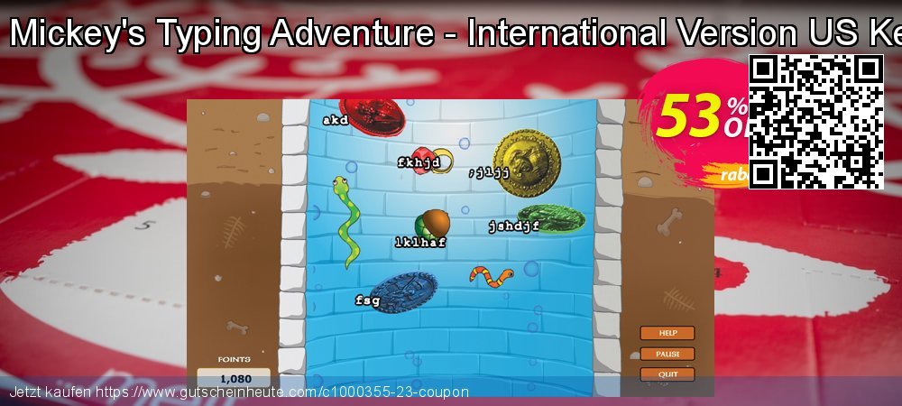 Disney: Mickey's Typing Adventure - International Version US Keyboard aufregenden Beförderung Bildschirmfoto