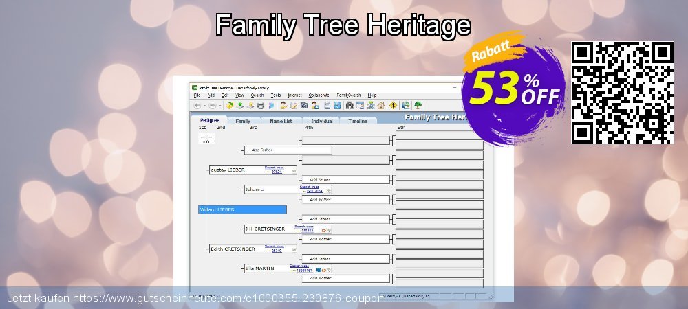 Family Tree Heritage uneingeschränkt Rabatt Bildschirmfoto