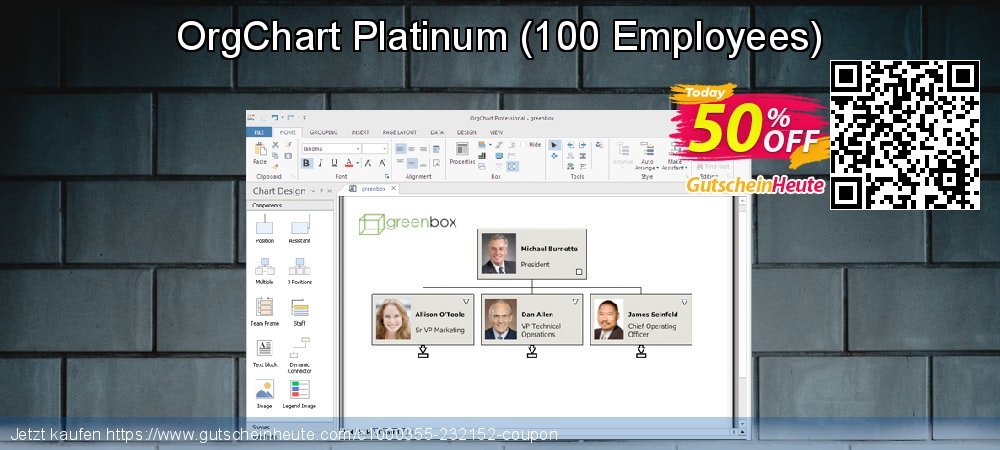 OrgChart Platinum - 100 Employees  erstaunlich Ermäßigungen Bildschirmfoto