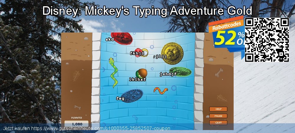 Disney: Mickey's Typing Adventure Gold verblüffend Außendienst-Promotions Bildschirmfoto