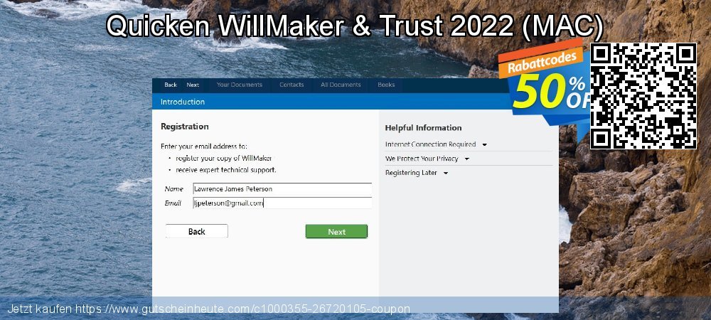 Quicken WillMaker & Trust 2022 - MAC  wundervoll Förderung Bildschirmfoto