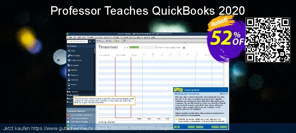 Professor Teaches QuickBooks 2020 Sonderangebote Förderung Bildschirmfoto